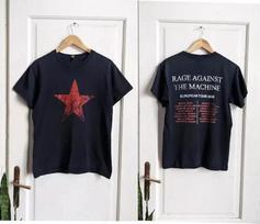 VTG 2008 Rage Against The Machine European Tour 2008 T-shirt, size S-5XL L black