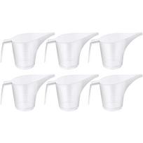 Easy Pour Plastic Cooking Long Spout Funnel Pitcher Kitchen Tool Liquid Container Measuring Cup 3pcs white
