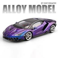 1:18 Scale 720S LP770 Car Model Toy Sound Light Shock Absorption Metal Diecast Supercar Models Best Presents for Children gray