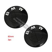 Anglies pluošto juodas logotipas priekinio variklio dangčio emblema 82mm+galinis ženklelis 74mm+ratlankio dangtelis 68mm/56mm+vairo lipdukas 45mm visoms BMW