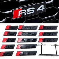 ABS Car Front Grille Badge Logo ExteriorModification Accessories For Audi S4 S3 S5 S6 S7 S8 RSQ3 RSQ4 RSQ5 RSQ6 RSQ7RSQ8 Emblem SQ5