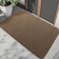 Entrance Door Mat PVC Non Slip Rug Waterproof Quick Dry Dirt Trapper Floor Mat Heavy Duty Indoor Outdoor Dark Gray Entryway 50x80cm