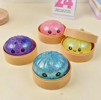 Hot Cute Dumpling Squishy Toy Steamed Stuffed Bun Squeeze Decompression Slow Rising Anti Stress Reliever Soft Kids Sensory Gift