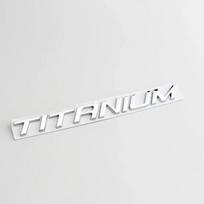 3D Metalo TITANO LOGOTIPAS GALINĖ DURELĖ SPARNŲ ŽENKLIUKAS EMBLEMA Ford Ecosport Fiesta Focus Mondeo Edge Escape Kuga Galaxy 2014+ white