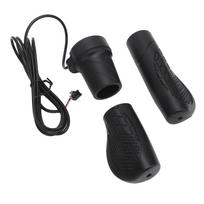 Electric Bike Half Twist Throttle with SM Connector Sensitive Speed Control 12V to 72V for 22.2mm Handlebars black