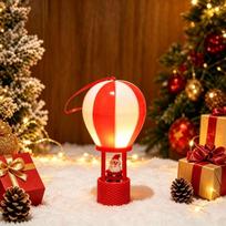 Hot Air Balloon Christmas Glowing Ornaments LED Night Light Snowman Christmas Hanging Pendant Santa Claus Xmas Tree Ornament