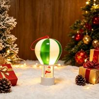 Hot Air Balloon Christmas Glowing Ornaments LED Night Light Snowman Christmas Hanging Pendant Santa Claus Xmas Tree Ornament