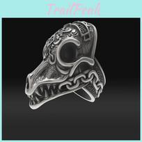 Fresh Morior Invictus Mens Sweet Ring Single Piece 12 gray