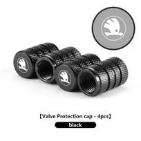 For Skoda 4PCS Car Wheel Tire Valve Cap Cover Airdust MH16 Waterproof Kamiq MK3 Roomster Rapid Kodiaq Karoq Fabia Enyaq