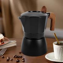 Double Valves Stovetop Espresso Maker Aluminum Alloy Moka Pot  For Mocha Coffee