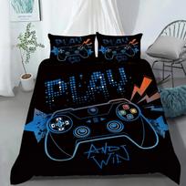 Žaidimų pulto antklodės užvalkalas r Lovos komplektas Paaugliams Vaizdo žaidimų Antklodė Jaunimui Vaikams Berniukams Modernus Valdiklio Patalynė 70x133cm 2pcs black