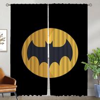B-Batmanes Tiulis Miegamojo Pertvarai Svetainės Užuolaidos Elegantiškos Kambario Užuolaidos 2 Vnt. Atspalviai Helovino Dekoracija Virtuvė W50xH70cmx2pcs-CL