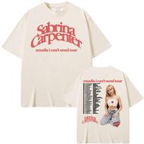 Sabrina Carpenter El. laiškai, kurių negaliu išsiųsti, T-shirt su koncertinio turo grafika Vyrams Moterims Drabužiai Mados Estetika Medvilniniai Laisvi Kasdieniai Marškinėliai L white