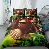 Beždžionė Animacinis personažas Donkey Kong Antklodės užvalkalų rinkinys King Queen Dvigulis Pilnas Dvigulis Viengulis Dydis Patalynės rinkinys Užvalkalas su pagalvės užvalkalu Pritaikytas AU Queen 210x210cm