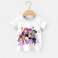 kpop Witch Hunter Rumi Mila Zoi short-sleeved summer casual T-shirt for boys, girls and children 160 white