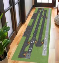 Military Runway Rug Airport Rug Plane Rug Aviation F16 Rug Military Aircraft Camouflage Rug Army Green Rug Playing Mat Childs 40X120CM beige