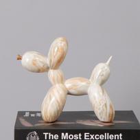 Balloon Dog Home Decor Animals Figurine Ceramic Cute Statue Art Sculpture Craftwork Black with Line Boy Room Decoration white