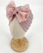 Lovely Shiny Bowknot Baby Hat Cute Solid Color Baby Girls Boys Hat Turban Soft Newborn Infant Cap Beanies Head Wraps All yards brown