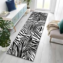 Prabangus Zebrų Rašto Ilgas Kilimas Neslystantis Koridoriaus Įėjimo Kilimas 3D Gyvūno Dryžiai Virtuvės Grindų Kilimas Ilgas Prie Lovos Namų Dekoracija 40x120cm gray