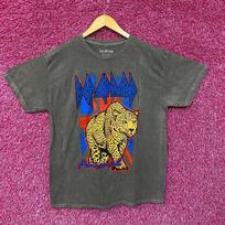 Def Leppard Animal Neon Leopard Hysteria Metal Band Tee large XXXL blue