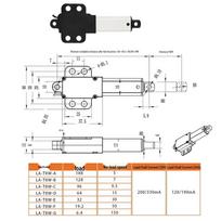 100 mm ištraukiamas mini elektrinis linijinis pavaros mechanizmas su sparneliais automatizavimui 12V 150mm/s 6.4N with wings