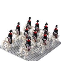10set/Lot Medieval Grim Reaper Fantasy Era Skeleton Reaper Warrior Horse Mini Figures Building Block Set Toys for Children Gifts gray