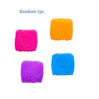 Multi-Color Spiky Cube Squeeze Toy Soft Slow Rebound Stretchy Stress Relief Fidget Toy Bumpy Texture Anti-Anxiety Toy Adult Gift