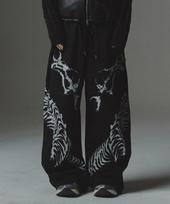 NOT4NERD Snake Bone Sweat Pants - Black Black/L gray