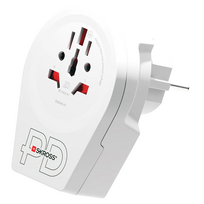 Skross World to Europe, USB-A, USB-C, baltas - Kelioninis adapteris