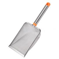 Stainless Steel Cat Litter Scoop Long Handle Pet Feces Shovel Practical Pet Cleanning Tool  Bunny oranžinė