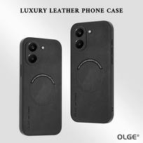 Lambskin Magnetic Cover for Xiaomi Poco X8 Pro/Max x8pro juoda
