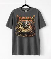 Houses and Humans D&D Shirt, Retro 90s Dragon Gamer Tee L black