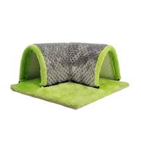 Removable Mat Guinea Pig Hideout Breathable Pets Cave Tubes Guinea Pig House  Sleep and Play pilka spalva