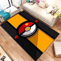 Red and Yellow Pokéball Design Rug Patterned carpet, non slip mat suitable for living room and bedroom sofas 70x100cm( 27x39in )