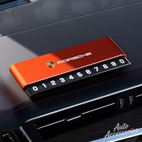 Automobilio laikinas parkavimo numerio ženklas Aliuminio lydinio Stumdomas reguliuojamas lipdukas Porsche Boxster Cayman Taycan 911 Macan Panamera