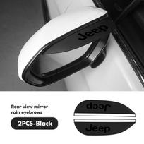 Jeep juodi automobilio galinio vaizdo veidrodėlio lietaus nubėgimo antakių aksesuarai Grand Cherokee Patriot Renegade Compass Wrangler gray