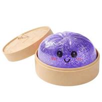 Dumpling Squishy Glitter Simulation Flash Steamer Bun Squeezing Toy Soft to the Touch Colorful Squeezing and Decompression Tool