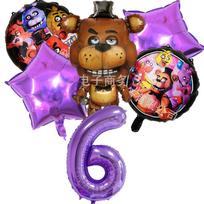 FNAF Balionų Rinkinys Penki Naktys Pas Fredį Gimtadienio Šventės Dekoracija Teminės Šventės Dekoracijos Animacinių Filmų Anime Dekoracija Balioniniai Dovanos