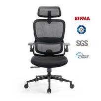 SIHOO B100 SE Ergonomiška kėdė - Juosmens atrama, Sulankstomi porankiai juoda