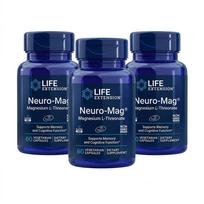 Life Extension Neuro-Mag Magnio L-treonatas atminties ir kognityvinėms funkcijoms – 60 kapsulių 3pack