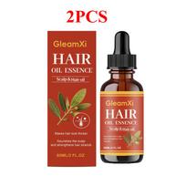Scalp & Hair Oil Essence, Gentle Nourishing Hair Growth Oil for Soft, Shiny, Hydrated Hair, 60ml 2PCS