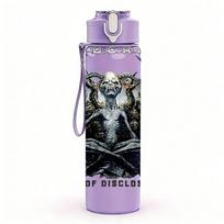 1PC Black Monster 750ml sports water bottle leakproof straw lid outdoor office home violetinė