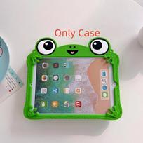 For IPad A16 Air 2 3 4 5 6 10.9 Mini 6 7 Pro 11 9 8 7th Generation Tablet Case 3D Cartoon Frog Bracket Soft Silicone Cover IPad Mini 1 2 3 7.9