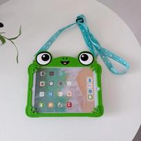 For IPad A16 Air 2 3 4 5 6 10.9 Mini 6 7 Pro 11 9 8 7th Generation Tablet Case 3D Cartoon Frog Bracket Soft Silicone Cover IPad Mini 4 5 7.9in