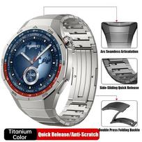 Prabangus titano dirželis be tarpų Huawei Watch GT 5 Pro metalinis apyrankė Huawei Watch GT5 Pro Specializuotas laikrodžio dirželis Quick detach gray