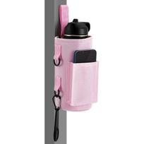 Magnetic Gym Water Bag with Phone Pockets Shoulder Strap Fitness Sports Water rožinė
