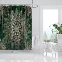Atsparus vandeniui audinys dušo užuolaidos Vonios užuolaidų priedai Dušo užuolaida 180x200cm 240*200cm boho dekoracija vintažinis mandalos W140XH180cm gray