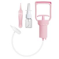 Infant Nose Suction Device, Portable Nasal Aspirator with Gentle Silicone Nozzle, Easy Operate for Congestion Relief rožinė