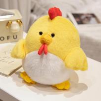 Mielas gaidžio pliušinis žaislas Kimštas Purus Gyvas Gyvūnas Gaidys Minkšta lėlė viščiuko pagalvė Gimtadienio dovanos 25cm yellow