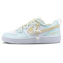 Nike Court Borough Low Sea Salt Coconut Low top Skateboard Shoes GS White Blue DV5456-106(Team79-) 35.5 white